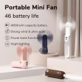 【NEW】 JISULIFE Portable Fan Mini Handheld Fan USB 4800Mah Recharge Hand Held Small Pocket Fan With Power Bank Flashlight Feature. 