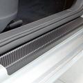 【Alizeker Mall】4Pcs OF set 60cm * 6.8cm 3D Carbon Fiber Black Door Scuff Plate Cover Anti Scratch Sticker Car Anti Scratch Sticker. 