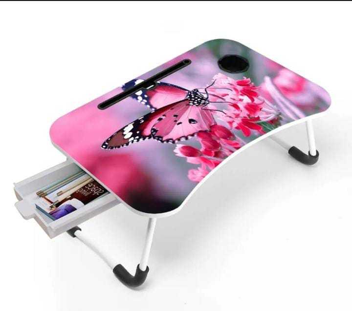 Multicolor Foldable Laptop Table - Stylish And Functional Addition To Any Space - Add Convenience To Workspace With A Multicolor Foldable Laptop Table