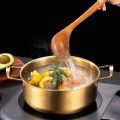 Stainless Steel Korean Ramen Pot Home Double Ear With Lid Cooking Pot Thickened Noodles Milk Egg Soup Pot Kitchen Cookware. 