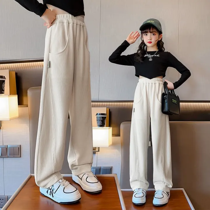 Girls%20Pants%20Spring%20Autumn%20Korean%20Style%20Cotton%20Boy%20Girl%20Loose%20Pants%20Cargo%20Pants%20Children's%20Casual%20Sports%20Pants%205-14Y%20-%20Image%202