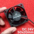 50mm 2″ Inch 24V 0.12A Cooling Fans 5020 DC 24V 50x50x20mm Fan Heatsink Cooler Cooling Fan Radiator Heat Dissipation Fan With 2Pin Connector Cables. 