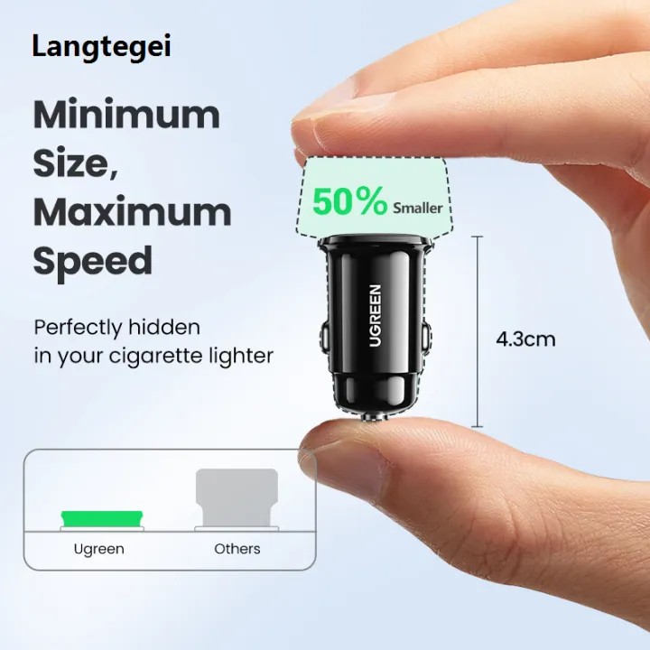 UGREEN%20Car%20Charger%2030W%20PD%20Quick%20Charge%20QC4.0%203.0%20SCP%20Type%20C%20Fast%20USB%20Car%20Charger%20For%20iPhone%2014%2013%2012%20Xiaomi%20Mobile%20Phone%20Charger%20-%20Image%206