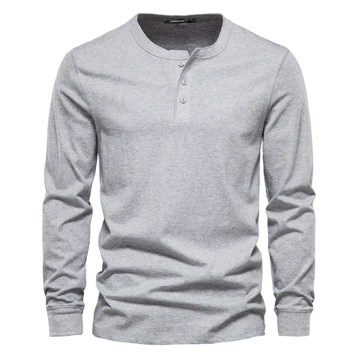 Autumn%20Henley%20Collar%20T%20Shirt%20Men%20Casual%20Solid%20Color%20Long%20Sleeve%20T%20Shirt%20for%20Men%20High%20Quality%20100%25%20Cotton%20Fashion%20Mens%20T%20Shirts%20-%20Image%203