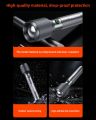 PHILIPS 24W Zoomable LED Flashlight Torch 1100LM, 3000mAh Rechargeable Torch Light, Aluminum Alloy Handheld Flash Light for Home, Camping, Hiking, Emergency. 