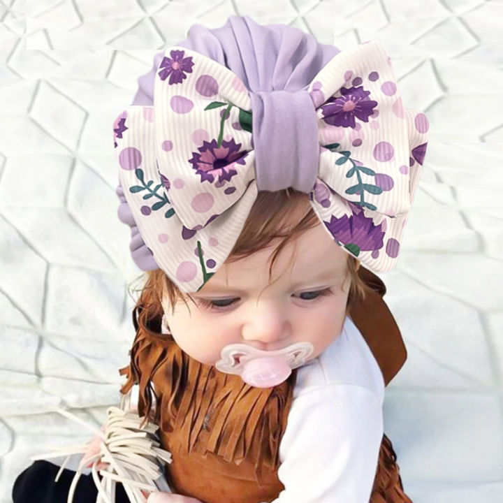 Colors Lovely Bow knot Baby Hat Cute Solid Color Baby Girls