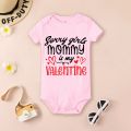 Mommy and Daddy's Little Valentine Infant Bodysuit Newborn Clothes Short Sleeve Playsuit Valentine's Day Baby Boys Girls Present. 