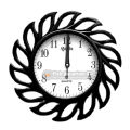 New Elegant Floral Leaf Pattern Wall Clock with AA Battery - Noise Free Quartz Movement for Home Office. 