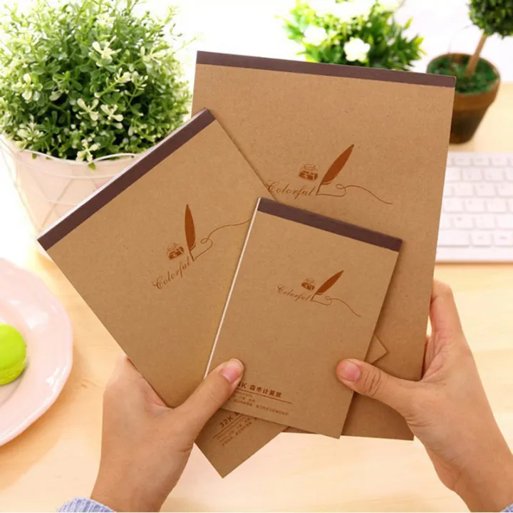 Mori%20Wood%20Office%20Kraft%20Paper%20Notepad%20Creative%20Stationery%20Blank%20Page%20Easy%20To%20Tear%20Scratch%20Paper%20Graffiti%20Draft%20Book%20-%20Image%202