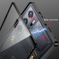 Metal Frame Case for REDMAGIC 9S Pro+ / 9S Pro / 9 Pro+ / 9 Pro with Clear Tempered Glass Back Cover Camera Protection.