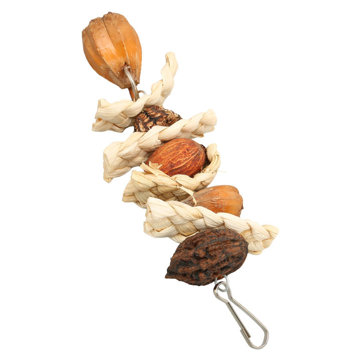 Parrot%20Chew%20Toy,%20Bird%20Gnawing%20Toy%20Natural%20Corn%20Leaf%20and%20Nut%20for%20Home%20Use%20-%20Image%207