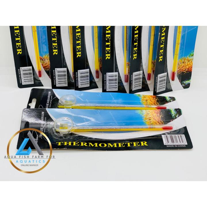 Baojie Glass Thermometer, For Aquarium Fish Tank Water Temperature Control