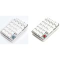 Mechanical Numeric Keypad Wired Gaming Keypad Crystal Case White Backlit 21 Keys Mini Numpad Portable. 