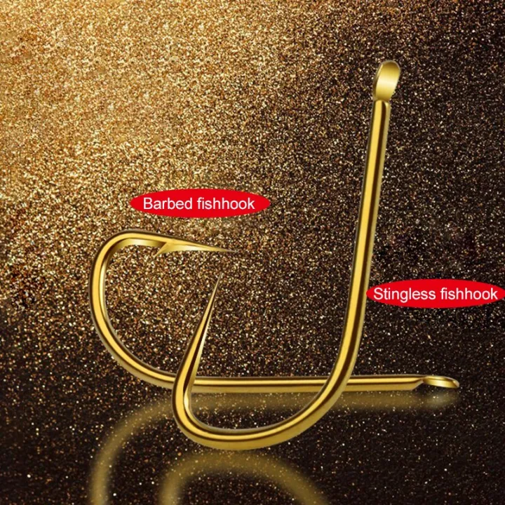 50pcs%20Non-barb%20Hook%20Golden%20Stingless%20hook%20High%20Carbon%20Steel%20Fish%20Hook%20Barbed%20fishhook%20for%20earthworm%20grubs%20Fishing%20Accessories%20-%20Image%205