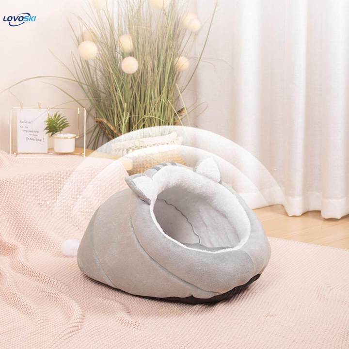 Cute Semi Enclosed Cat Nest Nonslip Bottom Adorable Cat Bed House for