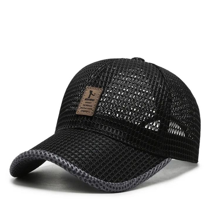 Mesh Trucker Baseball Cap - Quick-Dry, Breathable, Adjustable Strap, Sun Protection For Men & Women (Black) - View #11