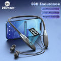 New Wireto TW Earphone Half In-Ear Headphone Bluetooth 5.3 Earphone Neck Hanging Earbud LED Diplay Earbud Waterproof port Earphone HIFI tereo Headet Magnetic Earbud. 