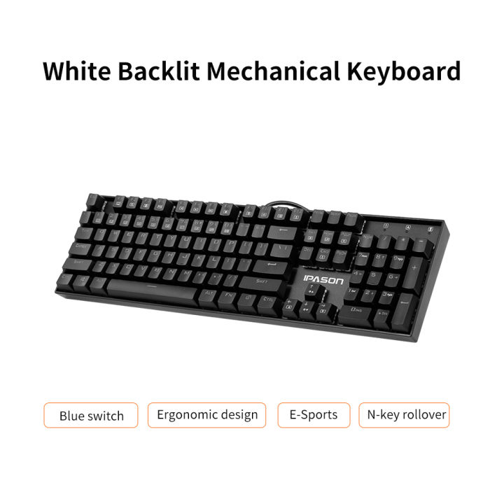 IPASON%20Mechanical%20Keyboard%20104-key%20Metal%20Gaming%20Keyboard%20Blue%20Switch%20N-key%20Rollover%20Backlit%20Keyboard%20for%20Office%20and%20Game%20Use%20-%20Image%207