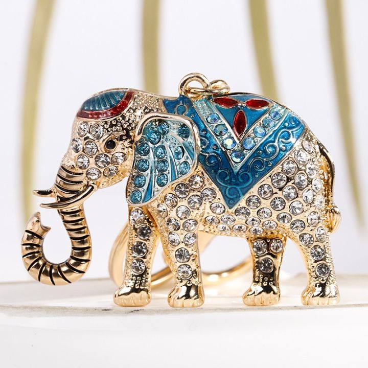Creative Elephant Key Chain Accessories Cute Animal Keychains Fashion Keyrings Women Bag Charm Pendant Car Key Rings Holder