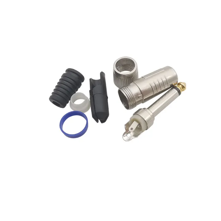 5Pcs/lot%206.35mm%20Male%20Plug%20Mono%20/%20Stereo%20Audio%20Jack%20Plugs%20Connector%201/4%206.35mm%20TS/TRS%20Audio%20Microphone%20Wire%20Cable%20Soldering%20Type%20-%20Image%203