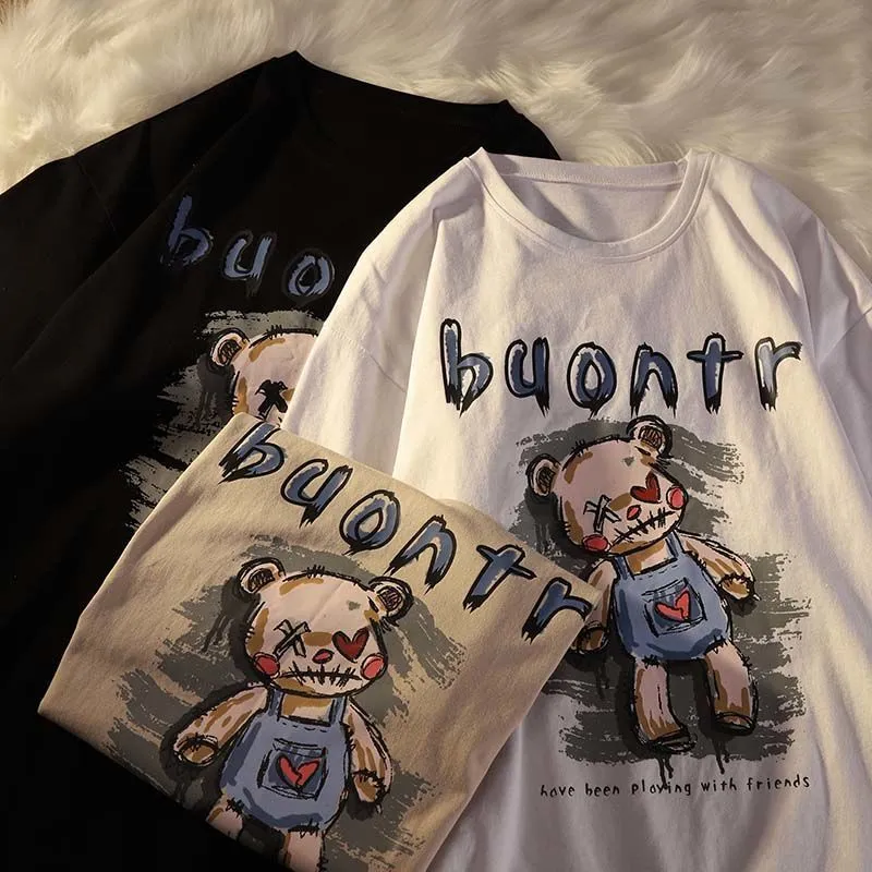 Harajuku Women's T-shirt Y2k Goth Female Tee Aesthetic Loose