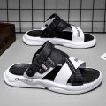 Sandals Men's Summer Outdoor Fashionable Sports Non-Slip Wear-Resistant Soft Bottom Driving Slippers Dual-Use Outdoor Beach Shoes Men. 