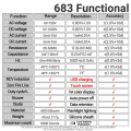 ANENG 683 Smart Multimeter High-End Touch 6000 Counts Multimetro Test Rechargeable Multitester AC/DC Voltage Tester Tool Durable.