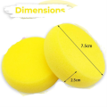 kreni 2pcs Yellow Painting Sponge Craft Sponges Round Synthetic Sponge Artist Watercolor Sponges for Craft Art Project Clay Cleaning Synthetic Painting. 