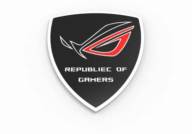 Asus%20ROG%20gamer%20metal%20logo%20belief%20sticker%20for%20phone%20computer%20case%20black/white%20-%20Image%207