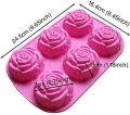 6 Flowers Silicone Muffin Cups Cake Baking Mould Handmade Soap Mold 280 X 170Mm - Cake Decoration Tools. 