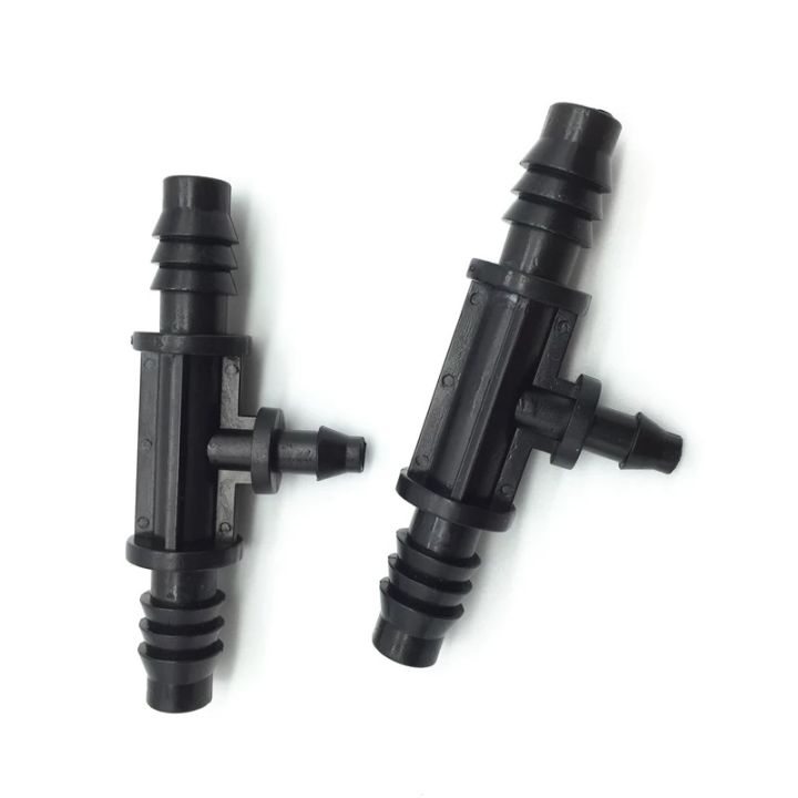 5-Pcs Reducer Tee Connector to Join 8/11mm or 9/12 mm Garden Hose Pipe with 4/7mm Tube for Setup Gardening Drip Irrigation or Watering System.