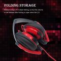 (New) wired headphones without microphone Shini 3.5mm earphones foldable gaming headset Super Bass stereo music headset for PC phones. 