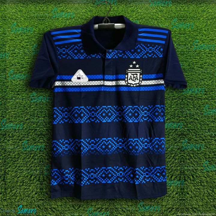 Argentina Short Sleeve Collar Football Jersey For Men - Short Sleeve Polo - Argentina Jersey 2026/27
