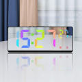LED display Digital alarm clock Modern Table clock Desktop clock Voice control clock Night mode 12/24-hour format Temperature clock for Bedroom clock Office clock Travel clock Ideal for students. 