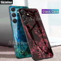 Phone Case for Samsung Galaxy A15 Back Cover Fashion Marble Tempered Glass Soft Silicone Cases Casing Hp for Samsung A15 Cover Cases. 