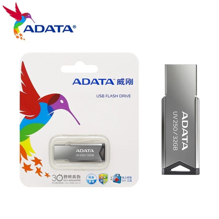 ADATA UV250 USB Flash Drive 64GB 32GB 16GB CLASSIC Pen Drive USB 2.0 Metal Pendrive USB External Flash Drive For Computer