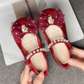 Girls princess shoes spring autumn 2023 new children's soft soled red leather shoes baby girl shoes bow single shoes. 