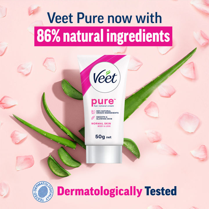 Veet%2050gm%20Normal%20Skin%20Hair%20Removal%20Cream%20for%20Body%20&%20Legs,%20Freshest%20Smell%20with%20Organic%20Aloe%20Vera%20and%20Rose%20Extract,%20Dermatologically%20Tested%20Dermatologically%20Tested%20-%20Image%203