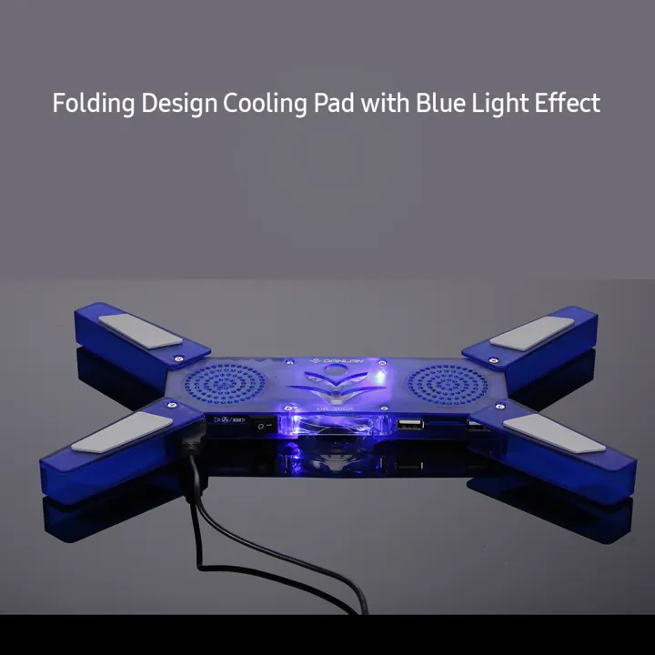 HXSJ%20Dr-2008%20Lapt-op%20Cooling%20Pad%20FO-lding%20Portable%20Cooling%20Pad%20Usb%20Powered%20With%20Single%2060Mm%20Led%20Blue%20Fan/Speaker%20Cooling%20Stand%20Blue%20-%20Image%209