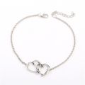 Retro Punk 2020 New Summer Fashion Anklets Wild Love Heart-shaped Double-hearted Anklet Lady Legs Anklet Wholesale. 
