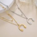 Fashion Luxury Women Necklace Gold Plated Stainless Steel Music Note Charm Necklace Musical Earphone Necklace Jewelry For Women. 