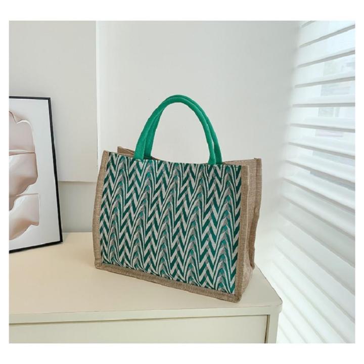 Summer%20Tote%20bags%20Trendy%20Top%20handle%20Flower%20print%20Burlap%20tote%20bags%20Eco-friendly%20Portable%20Linen%20tote%20bags%20for%20Shopping%20Travel%20Picnic%20Daily%20use%20Fashion%20accessory%20-%20Image%209