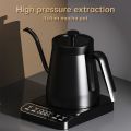 27oz Gooseneck Electric Kettle for Coffee Tea Boiling Water One Click 92℃ Temperature Auto Shut Off Digital Display Touchscreen 304 Stainless Steel Hot Water Boiler with Handle and Transprant Lid.