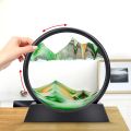 3D Flowing Sand Painting Moving Sand Art Picture Round Glass Deep Sea Sandscape Hourglass Quicksand Craft Office Home Decor Gift.