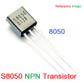 10Pcs- S8050 S-8050 8050 NPN 40V 500mA Low Power Transistor Bipolar Junctions Transistor BJT General Purpose Transistor TO-92 Package 3Pin Leads Silicon NPN Transistor. 