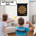 Magnet Dart Board Game for Kids, Double Sided Magnet Dart Board with Darts, Size- 12 Inches (Multicolor). 