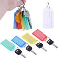 Key Chain, ELECDON 10 Pcs Classified Tag Luggage Assorted Color Plastic Key Chain Labels for Pets Hotel Home Office Key Cabinet. 