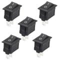 10Pcs- 6A 3Pin BLACK Color MICRO Rocker Switch 3 Pin 6A 250V 2 Positions SPDT ON OFF Boat Rocker Switches Power Rocker Switches Electronic Projects. 