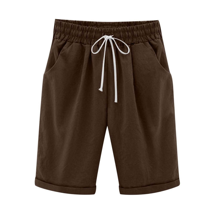 Summer%20Shorts%20Women%20Summer%20Bermuda%20Shorts%20Large%20Size%204XL%20Loose%20Casual%20Sports%20Stretchy%20Cotton%20Straight%20Leg%20Breathable%20Sweatshorts%20-%20Image%203