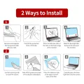 Privacy Screen Filter Reversible High-transmittance 30° Invisible Anti-UV Anti-glare Film for 27'' Monitor with 16:9 Aspect Ratio. 